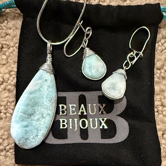 Blue Stone Jewelry Set - Picture 1 of 4